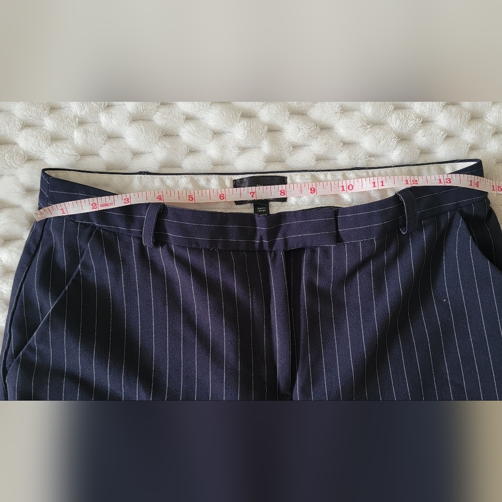 Black Size 6 Topshop Pinstripe Pants - Picture 2 of 5
